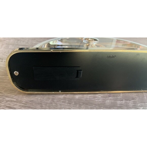 Vintage Verichron Quartz Skeleton Mantel Clock. Tested. Half Moon Gold - Picture 4 of 4